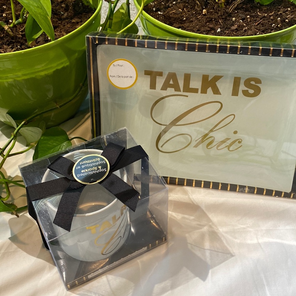 Talk is Chic mug & Trinket Tray